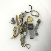 A collection of lady's wristwatches including a Calvin Klein, an Optima, Favre-Leuba, Corbert, a