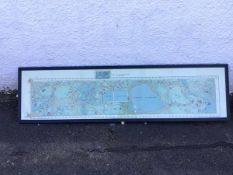 A large reproduction map of New York's Central Park (44cm x 181cm)