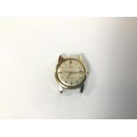 A vintage gentleman's Omega Seamaster wristwatch with gilt metal case and stainless steel back, with