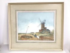 Sidney Walton FRSA, Cley Mill, watercolour (35cm x 45cm)