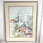 Christine Woodside RSW RGI., September Greenhouse, watercolour, signed and dated '88 bottom right