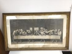 After Leonardo da Vinci, an engraving by Fred Wagner, The Last Supper (42cm x 88cm)