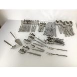 Edelstahl cutlery including dinner forks, knives, spoons, salad or dessert forks, teaspoons (12 of