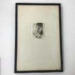 Man Holding a Coat and Cane, etching, signed bottom right, edition no. 100, ex The Modern Gallery,