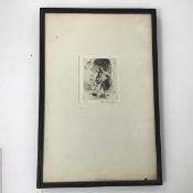 Man Holding a Coat and Cane, etching, signed bottom right, edition no. 100, ex The Modern Gallery,