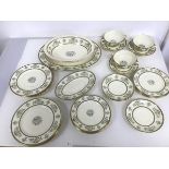 A collection of Minton Henley pattern china, including an ashet (34cm x 24cm), serving dish, three