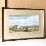 Scottish School, Rural Scene with Barn, gouache, initialled and dated 1/88 bottom left (19cm x