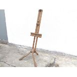 A Windsor & Newton, London vintage artist's folding studio easel (h.117cm feet fully extended: