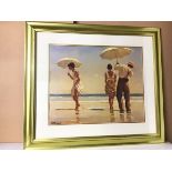 Jack Vettriano, Figures on a Beach, reproduction print (45cm x 56cm)