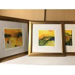 Holiday Magic I II and IV, modern prints, framed, paper labels verso (each: 28cm x 28cm) (3)