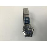 A lady's stainless steel Omega wristwatch with Fixo-Flex strap (8cm)