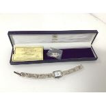 A Brooks & Bentley lady's wristwatch, with certificate of authenticity as a "Footprints" watch,