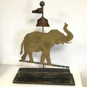 A Folk Art sculpture of an Elephant in the form of a wind vane (65cm x 50cm)