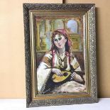 G.K. Murray, Classical Female with Lute, oil on board, signed bottom left (44cm x 28cm)