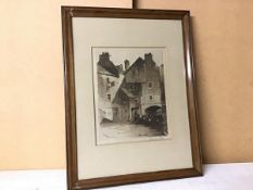 J. Munro Bell, The Bakehouse Close, etching, signed in pencil bottom right (24cm x 20cm)