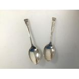 A pair of Sheffield silver George VI and Elizabeth Coronation spoons (14cm) (combined: 44.3g)