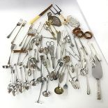 An assortment of Epns including forks, knives, sugar nips, grape knives, pastry forks etc. (a lot)