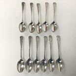 A set of eleven 1894 Sheffield teaspoons (combined: 181.89g)