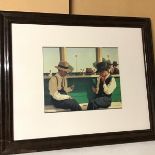 Jack Vettriano, Two Gentleman Smoking and Playing Cards, print (30cm x 37cm)