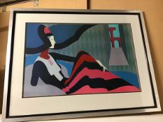 A. Dalla, Cata, Reclining Modernist Female Figure, print, signed and dated in the plate, '79 (49cm x