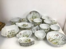 A collection of Pillivuyt bowls and cookware, all stamped France to base, including six bowls, and a