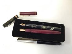 An Onoto pen, a Parker Duofold and another Parker pen (3)