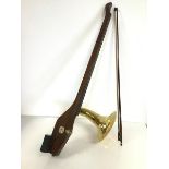 An A.T. Howson phono-fiddle with bow (84cm)