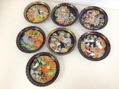 A set of seven Rosenthal Aladdin's Cave plates (d.16cm)