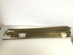 A quantity of brass stair rods (each: 84cm with other sizes) approximately 40