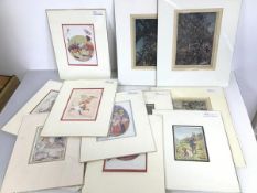 A collection of early 20thc coloured prints, depicting Children's Stories, illustrated by Arthur