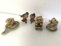 Two Beswick pottery Beatrix Potter Frog figures, Mr Jackson and Mr Jeremy Fisher (7cm x 6cm x