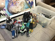 A collection of toys and figures including Daleks (h.32cm), Toy Story, Voltron etc. (a lot)