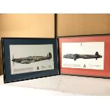 Dugald Cameron, Lancaster WWII Bomber, print and another Spitfire print (2)