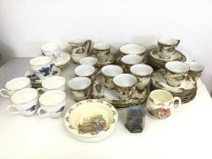 A Meito china tea service including eleven tea cups (h.7cm), saucers, side plates, sandwich