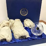 A set of six Cavan Irish crystal brandy goblets complete with original presentation box, unused (
