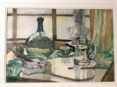 Janetta S. Gillespie, The Studio Table, watercolour, signed bottom left (38cm x 54cm)