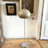 A replica Harvey Guzzini Lucerna style lamp with chrome centre column and base with mushroom