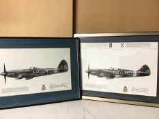 Duguld Cameron, Spitfire F.21 with Rolls Royce Connections and Signatures and a second print,