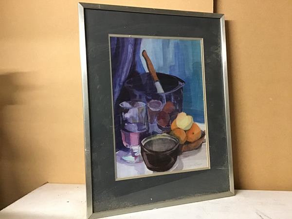 Jane R. Fraser, Still Life with Fruit, watercolour, signed bottom right, ex Kelvin Gallery, paper
