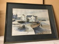 Dorothy Bruce, The Slip, Kirkcudbright, coloured etching, signed and titled bottom left (28cm x