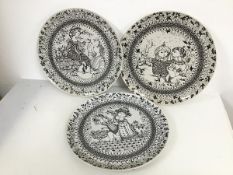 A set of three Rosenthal decorative plates including Winter, Summer and Autumn (each: d.35cm)