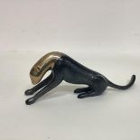 Loet Vanderveen (Dutch, 1921-2015), Stretching Cheetah, a limited edition patinated bronze, signed