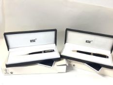 Mont Blanc: a platinum-coated Hommage a Mozart mini (small size) ballpoint pen, boxed with service