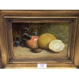 Mary Ensor (1837-1886), Still Life of Fruit with a Walnut, signed lower left, dated 1867, oil on