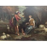 Dutch School, second half of the 17th century, A Lady and Gentleman, dressed as a Shepherd and