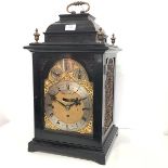 A handsome musical gilt-brass mounted ebonised bracket clock, late 19th century, in 18th century
