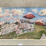 Derek Clarke M.B.E., R.S.A. (British, 1912-2014), Rocky Landscape, signed lower left with