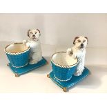 A pair of rare Minton porcelain novelty sweetmeat baskets, third quarter 19th century, each modelled