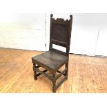 An early 18th century side chair, possibly made in Deryshire