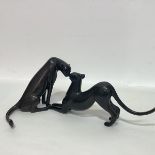 Loet Vanderveen (Dutch, 1921-2015), Cheetah Pair, a limited edition patinated bronze, signed and
